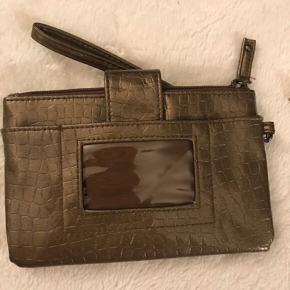 : : Kenneth Cole NEW Reaction Bronze Metallic Wristlet : : - Picture 8 of 10
